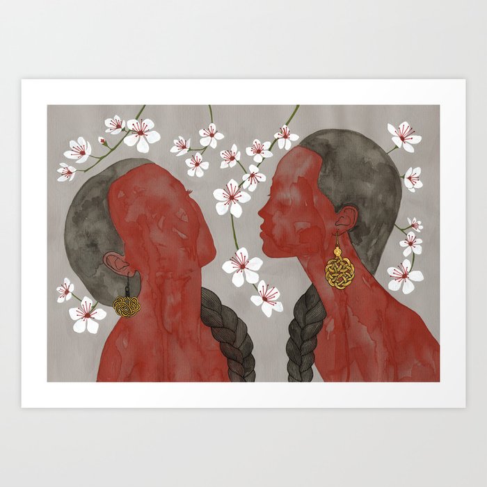 cherry blossom girls Art Print