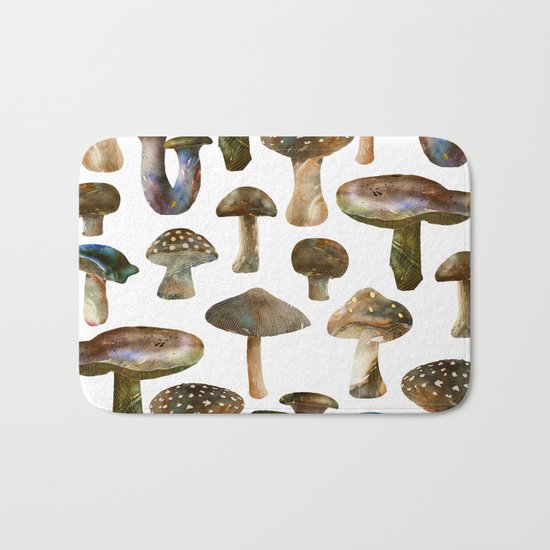 Mushroom Pattern Bath Mat