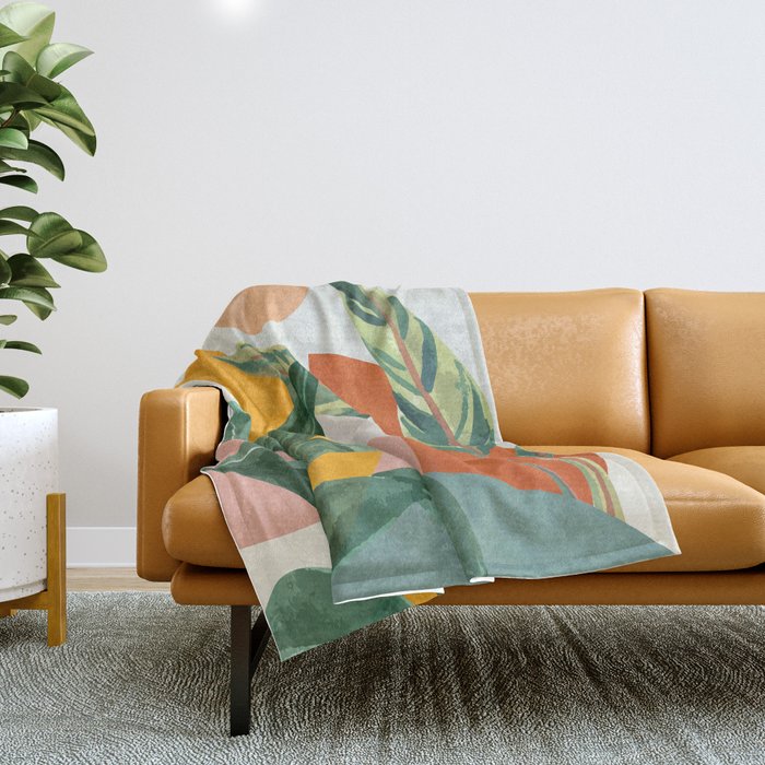 Leaf Design 03 Throw Blanket