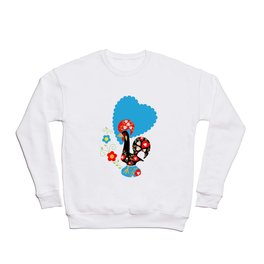Portuguese Rooster of Luck with blue dots Crewneck Sweatshirt