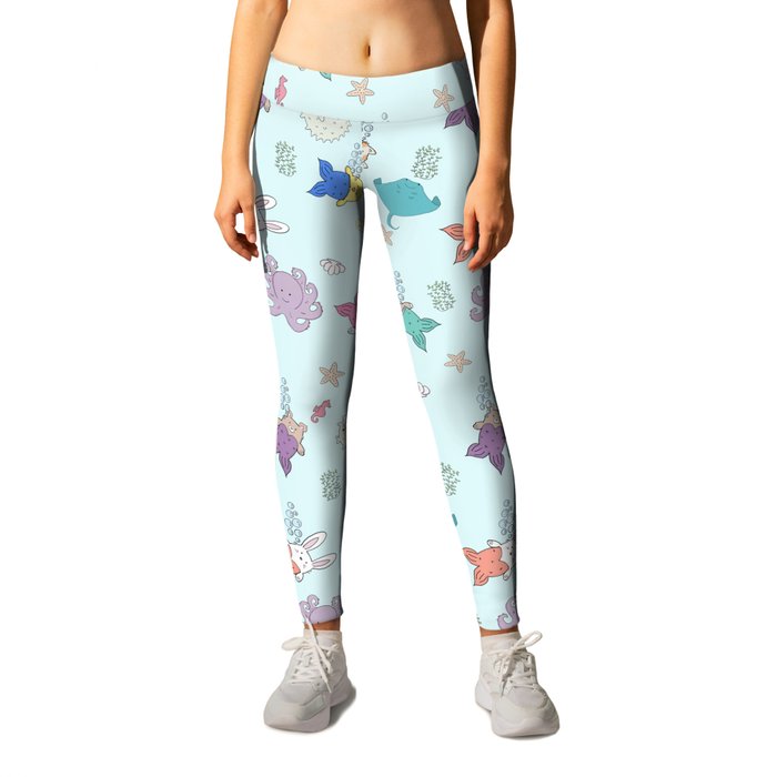 Meranimals and sea friends Leggings