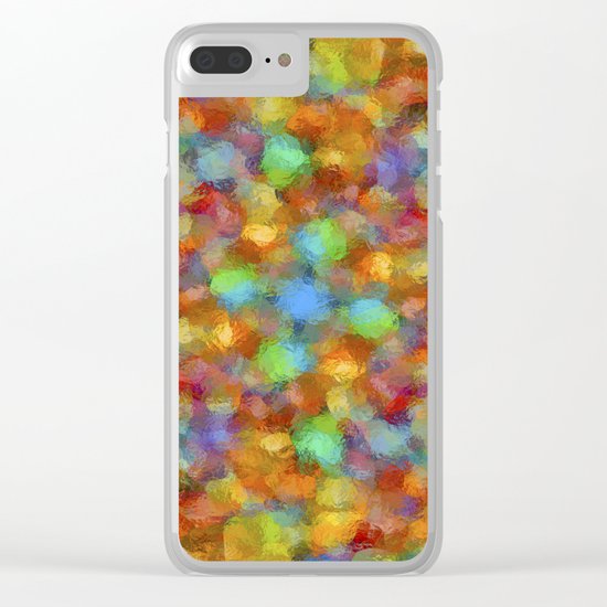 Abstract Watercolour Bubbly Pattern Clear iPhone Case