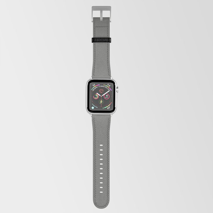 Dark Gray Solid Color Pantone Castor Gray 18-0510 TCX Shades of Green Hues Apple Watch Band