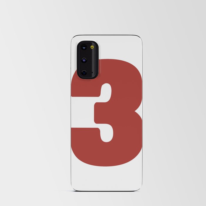 3 (Maroon & White Number) Android Card Case