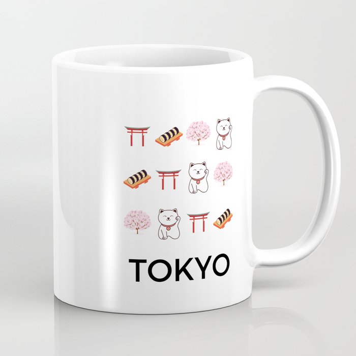 Tokyo Retro Illustration Art Decor Boho Vacations Modern Decor  Coffee Mug