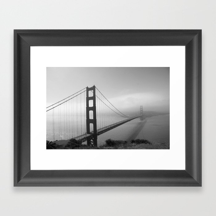 The Golden Gate Bridge In A Mist Framed Art Print By Christianeschulze