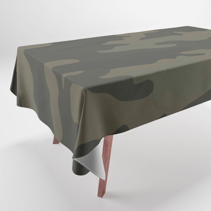 vintage military camouflage Tablecloth