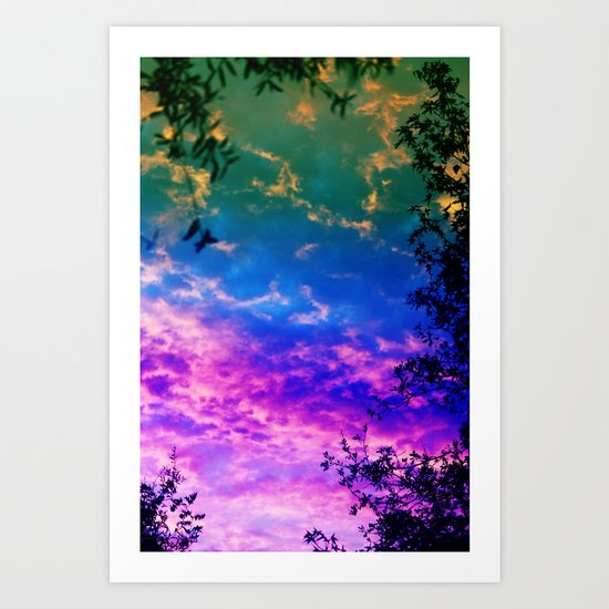 Rainbow Forest Art Print