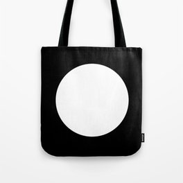 Black Background - White Circle Tote Bag