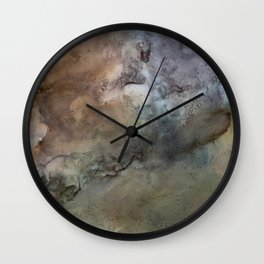 Patina - Abstract, Alcohol Ink Painting Wall Clock