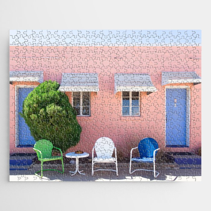 Neighbors - Route 66 Motel Photography Jigsaw Puzzle
