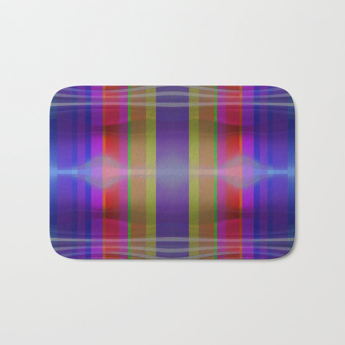 Trippy Wild Plaid  Bath Mat