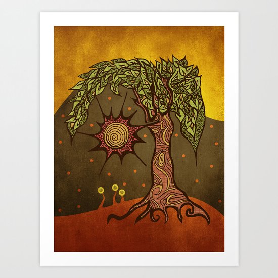 Mystic tree Dia by Pom Graphic Design & Viviana Gonzalez" Art Print