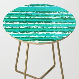 No Words Teal Side Table