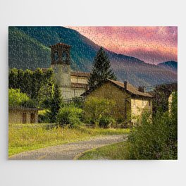 New Zealand Photography - Small Town Surrounded By Majestic Mountains Jigsaw Puzzle