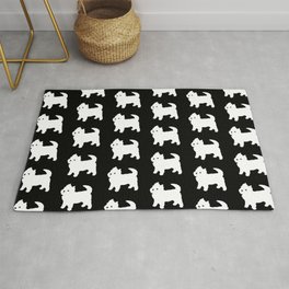 Westie Dog Pattern Area & Throw Rug