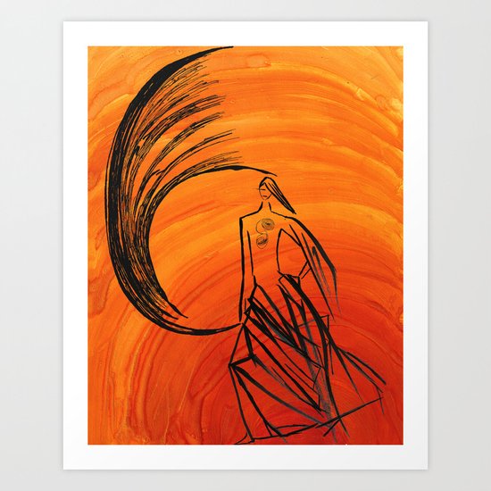 Angel under cover Art Print