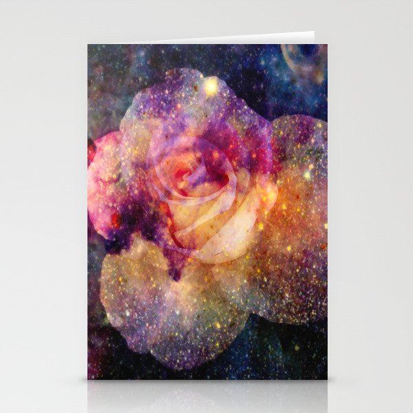 Space rose Stationery Cards