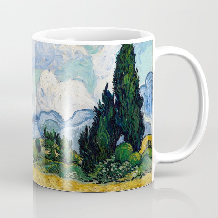 Wheat Field with Cypresses Coffee Mug