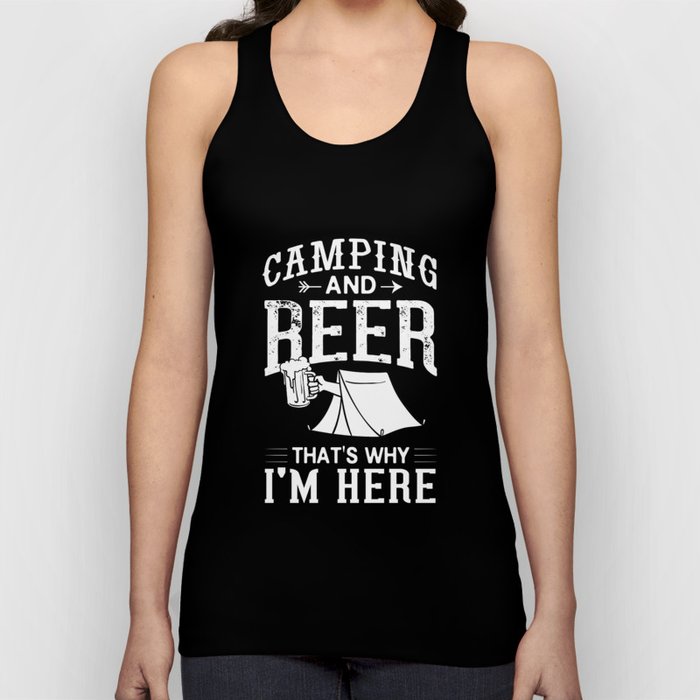 Camping Beer Drinking Beginner Camper Tank Top