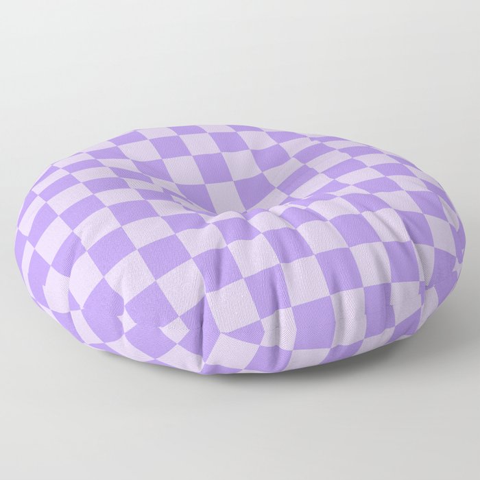 Lavender Check Floor Pillow