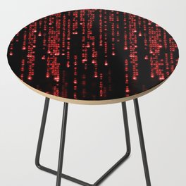 Red matrix code - binary digital Side Table