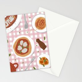 Italian Dinner Table  Stationery Card