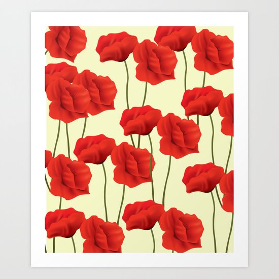 Red flowers #society6 Art Print