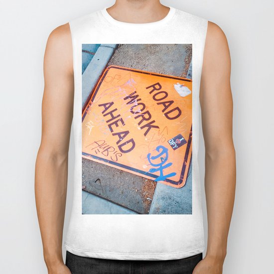 Road Work Ahead Biker Tank