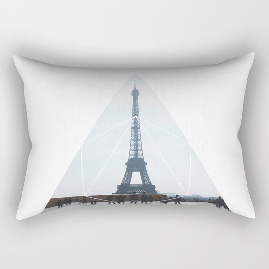 Eiffel Tower Art - Geometric Photography Rectangular Pillow
