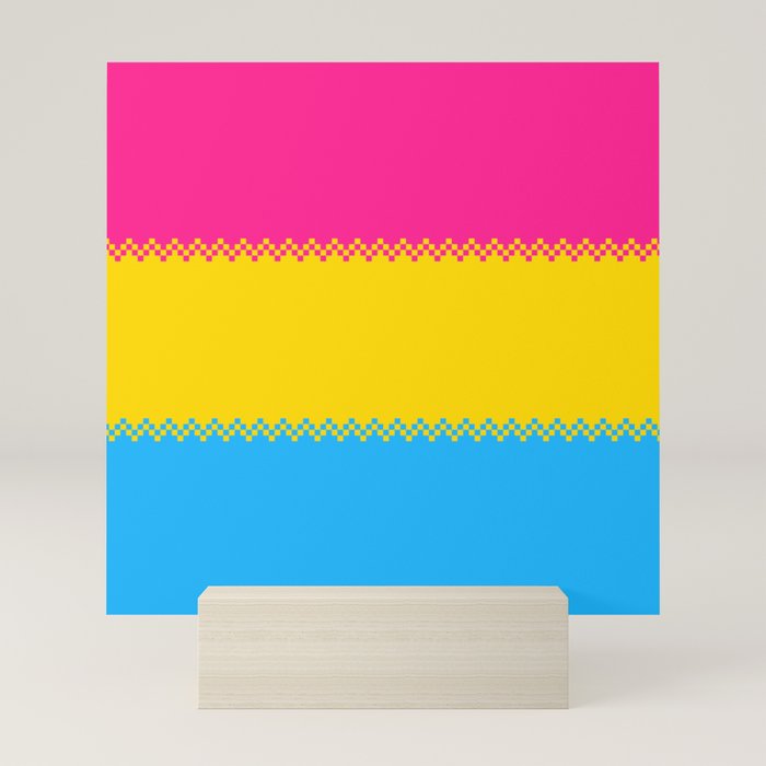 Pixel Pride Pansexual Pride Flag Mini Art Print By Rogueonethousan Society6