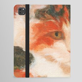 Classical calico cat portrait oil painting iPad Folio Case