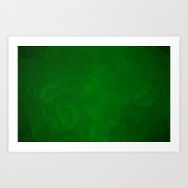 Green Polygonal Art Print
