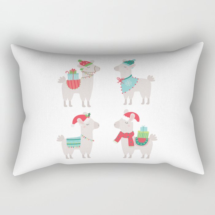 Christmas llamas Rectangular Pillow