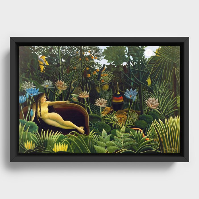 The Dream by Henri Rousseau (1910) Framed Canvas