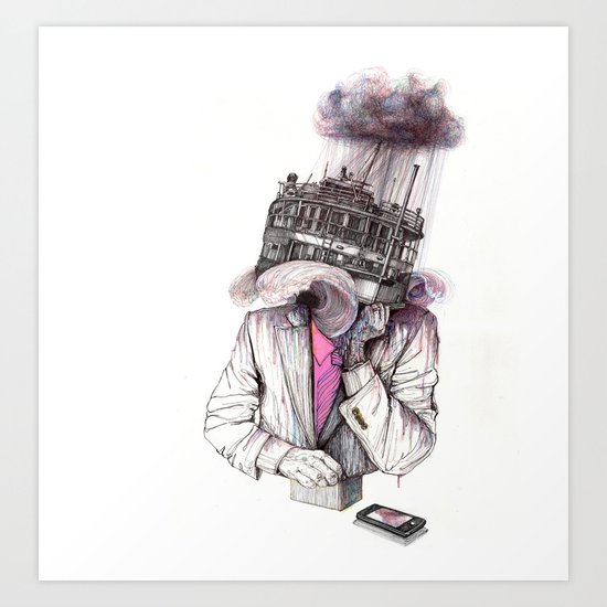 s.o.s Art Print