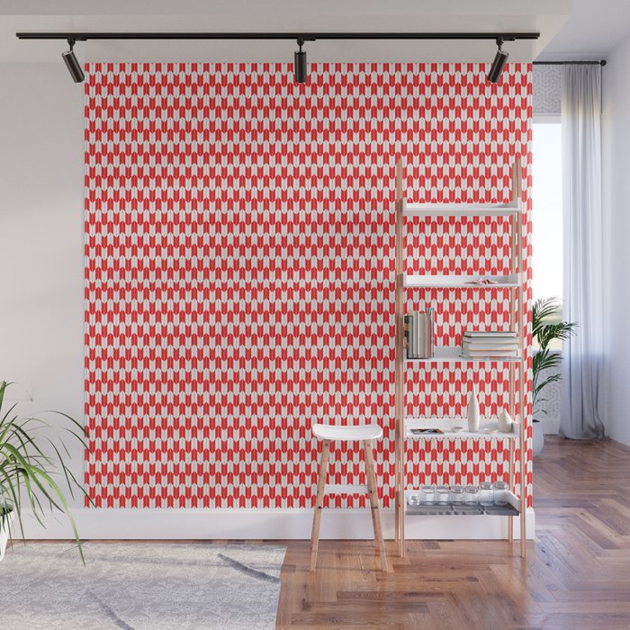 Retro Outdoor Party Red Wall Mural