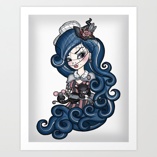 The Cat Mistress Art Print