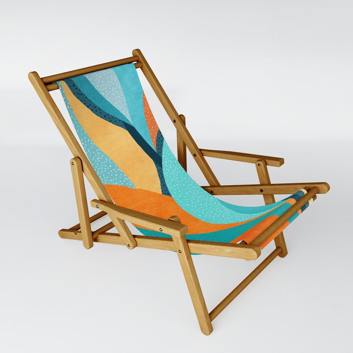 Abstract Tropical Foliage Sling Chair