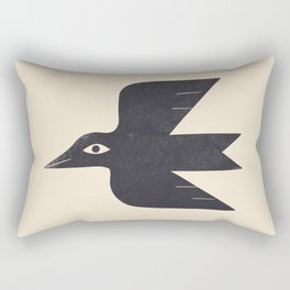Minimal Blackbird No. 1 Rectangular Pillow