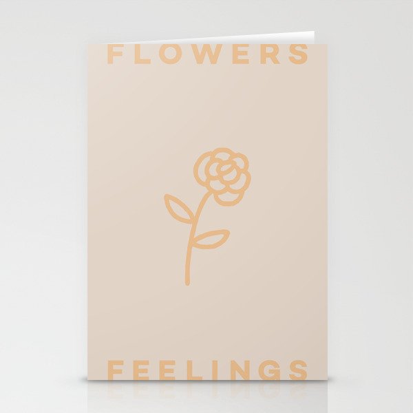 flowers feelings – peach Stationery Cards