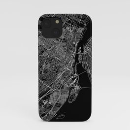 Montreal Black Map iPhone Case