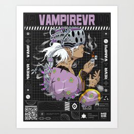 Mech VampireVR; Smoked Haze Series with urban design Art Print