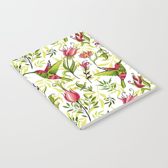 Hummingbird and flowers Notebook