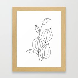 Plant Line Art Framed Art Print