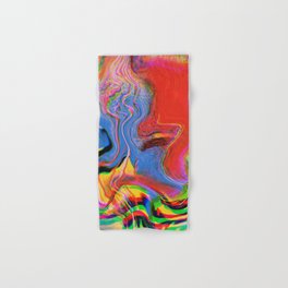 Abstract Glitch Wave Pop Halftone Art by Emmanuel Signorino Hand & Bath Towel