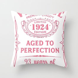 Pink-Vintage-Limited-1924-Edition---93rd-Birthday-Gift Throw Pillow