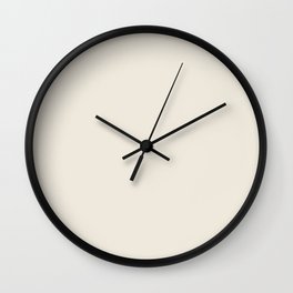 Perfect Lace Off White Solid Color Pairs PPG Cream Puff PPG1078-1 - All One Single Shade Hue Colour Wall Clock