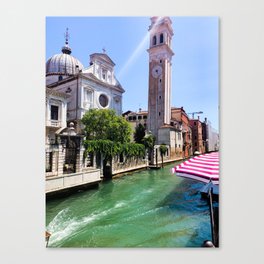 Venice Canal Under a Summer Sky Canvas Print