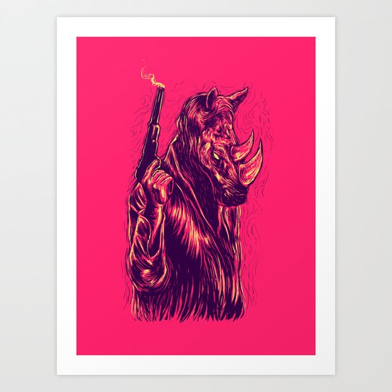 rhinoceros Art Print